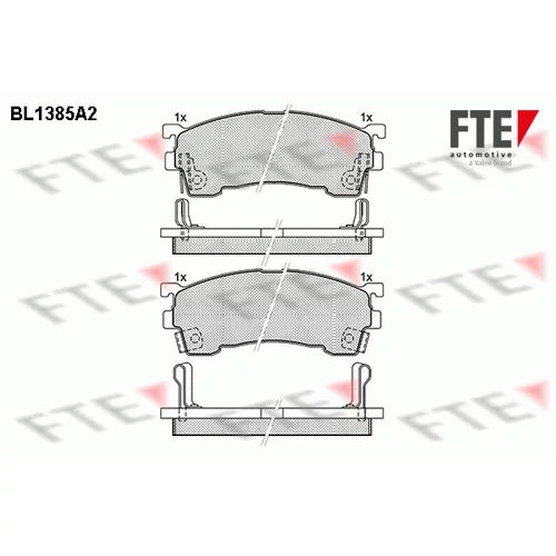 Sada brzdových platničiek kotúčovej brzdy FTE 9010157