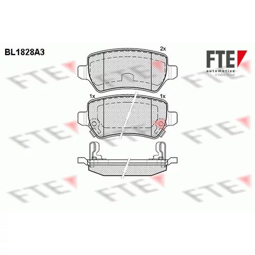Sada brzdových platničiek kotúčovej brzdy FTE 9010405