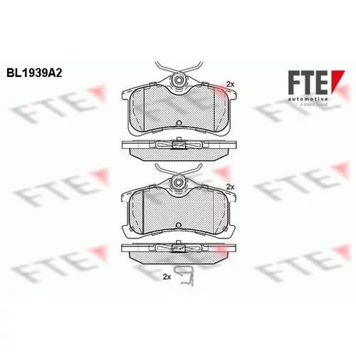 Sada brzdových platničiek kotúčovej brzdy FTE 9010532