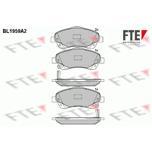 Sada brzdových platničiek kotúčovej brzdy FTE 9010545