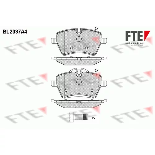 Sada brzdových platničiek kotúčovej brzdy FTE 9010622