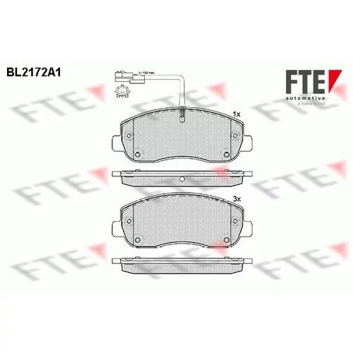 Sada brzdových platničiek kotúčovej brzdy FTE 9010690