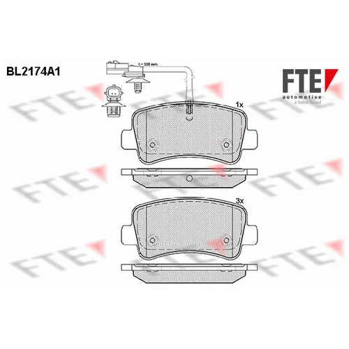 Sada brzdových platničiek kotúčovej brzdy FTE 9010692