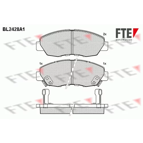 Sada brzdových platničiek kotúčovej brzdy FTE 9010728