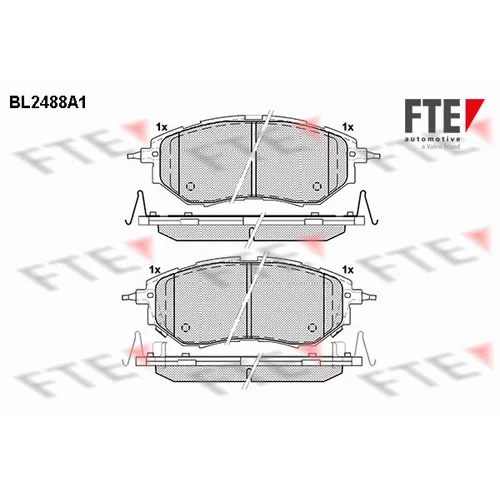 Sada brzdových platničiek kotúčovej brzdy FTE 9010761