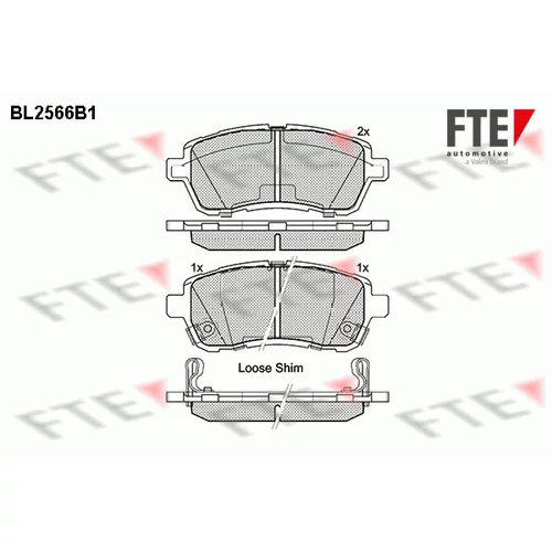Sada brzdových platničiek kotúčovej brzdy FTE 9010818