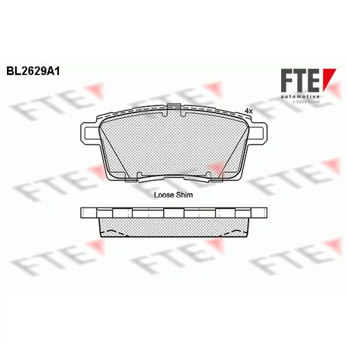Sada brzdových platničiek kotúčovej brzdy FTE 9010876