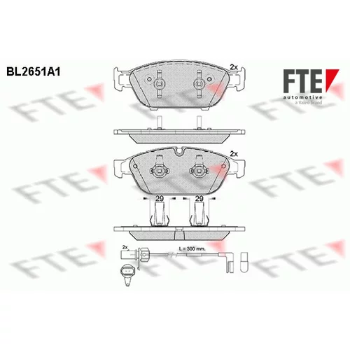 Sada brzdových platničiek kotúčovej brzdy FTE 9010890