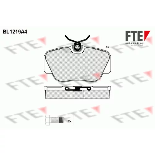Sada brzdových platničiek kotúčovej brzdy FTE 9011034
