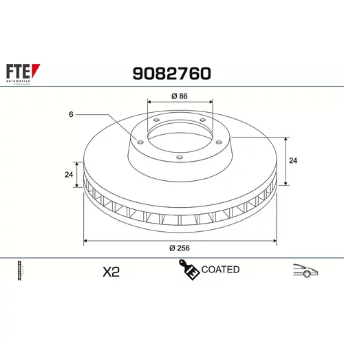 Brzdový kotúč FTE 9082760