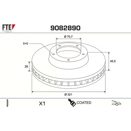 Brzdový kotúč FTE 9082890