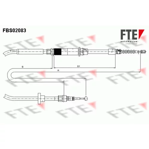 Ťažné lanko parkovacej brzdy FTE 9250083