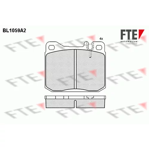 Sada brzdových platničiek kotúčovej brzdy FTE BL1059A2