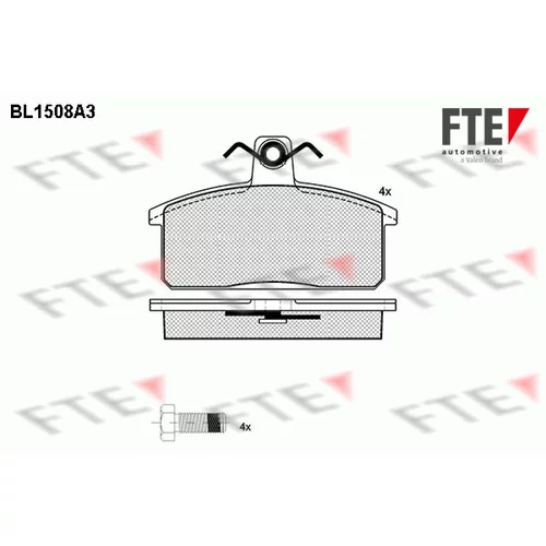 Sada brzdových platničiek kotúčovej brzdy FTE BL1508A3
