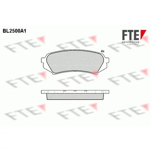 Sada brzdových platničiek kotúčovej brzdy FTE BL2500A1
