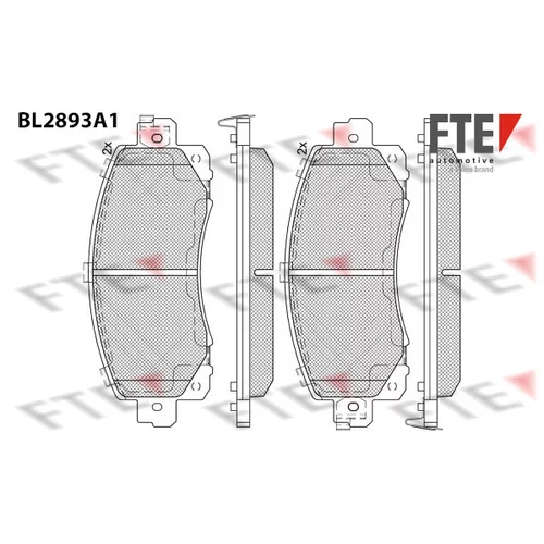 Sada brzdových platničiek kotúčovej brzdy FTE BL2893A1