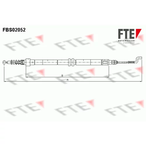 Ťažné lanko parkovacej brzdy FTE FBS02052