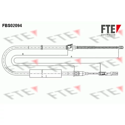 Ťažné lanko parkovacej brzdy FTE FBS02094