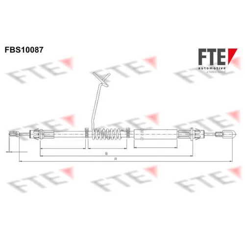Ťažné lanko parkovacej brzdy FTE FBS10087