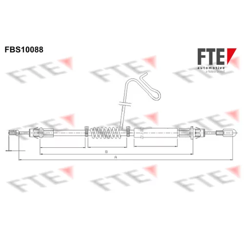 Ťažné lanko parkovacej brzdy FTE FBS10088