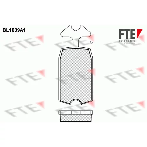 Sada brzdových platničiek kotúčovej brzdy FTE 9010018