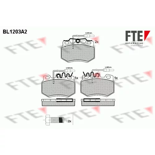 Sada brzdových platničiek kotúčovej brzdy FTE 9010059