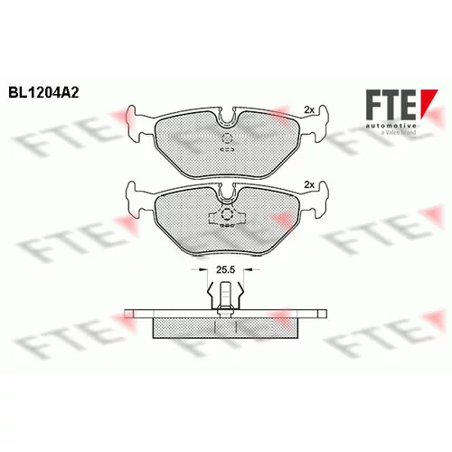 Sada brzdových platničiek kotúčovej brzdy FTE 9010061