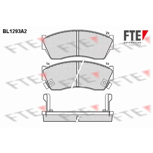 Sada brzdových platničiek kotúčovej brzdy FTE 9010095