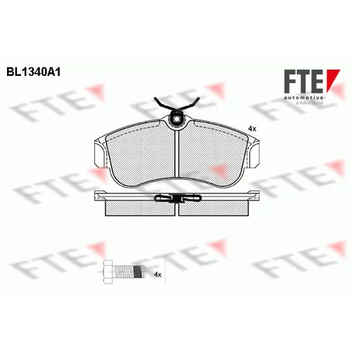Sada brzdových platničiek kotúčovej brzdy FTE 9010130