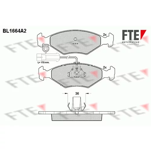 Sada brzdových platničiek kotúčovej brzdy FTE 9010276