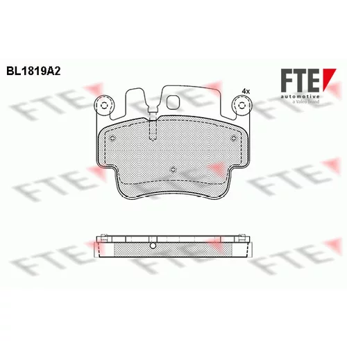 Sada brzdových platničiek kotúčovej brzdy FTE 9010397