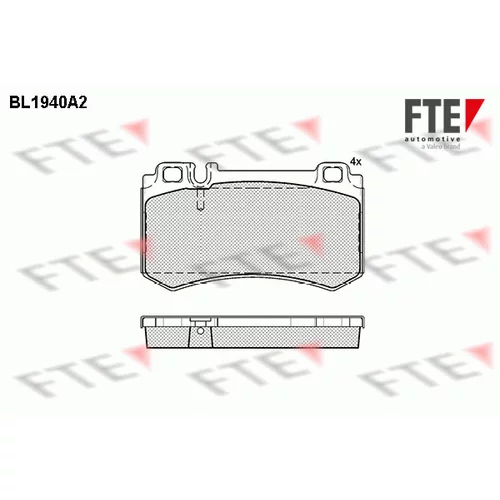 Sada brzdových platničiek kotúčovej brzdy FTE 9010533