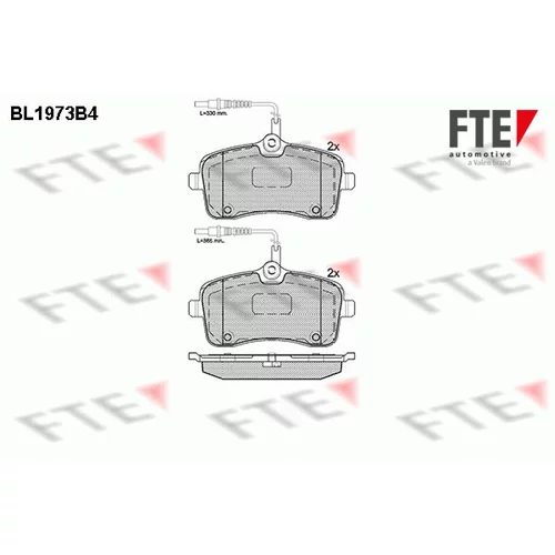 Sada brzdových platničiek kotúčovej brzdy FTE 9010560