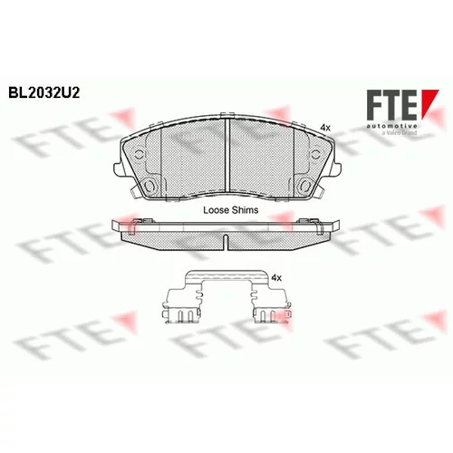 Sada brzdových platničiek kotúčovej brzdy FTE 9010618