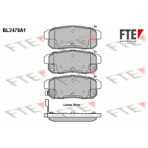 Sada brzdových platničiek kotúčovej brzdy FTE 9010759