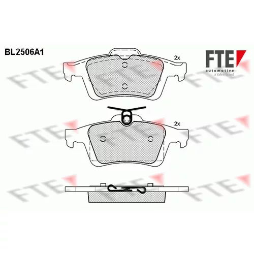 Sada brzdových platničiek kotúčovej brzdy FTE 9010769
