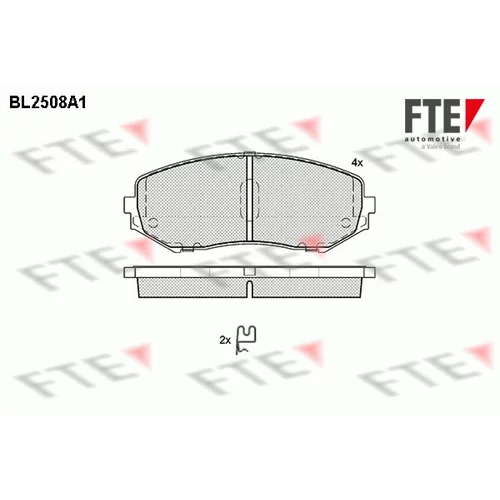 Sada brzdových platničiek kotúčovej brzdy FTE 9010770