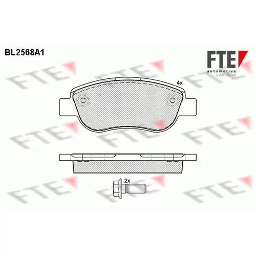 Sada brzdových platničiek kotúčovej brzdy FTE 9010820