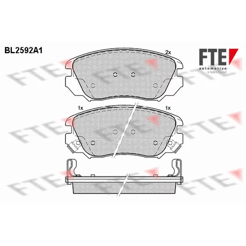 Sada brzdových platničiek kotúčovej brzdy FTE 9010843