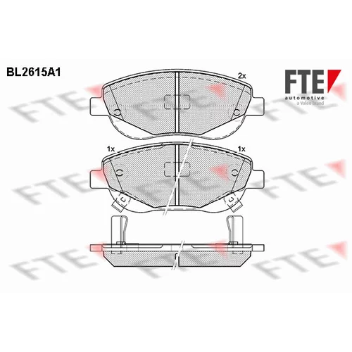 Sada brzdových platničiek kotúčovej brzdy FTE 9010863