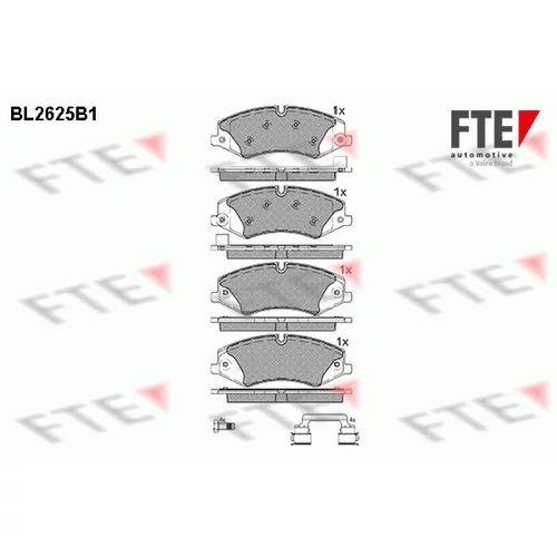 Sada brzdových platničiek kotúčovej brzdy FTE 9010874