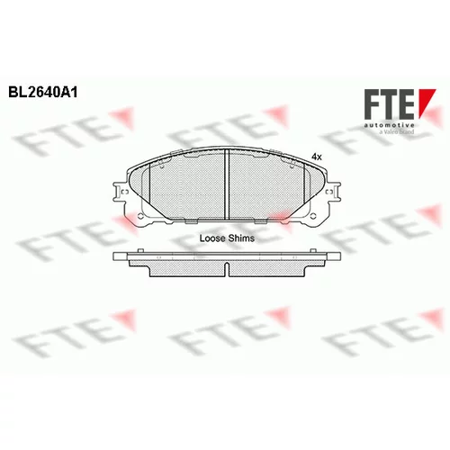 Sada brzdových platničiek kotúčovej brzdy FTE 9010883