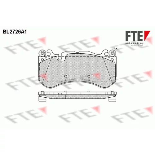 Sada brzdových platničiek kotúčovej brzdy FTE 9010949