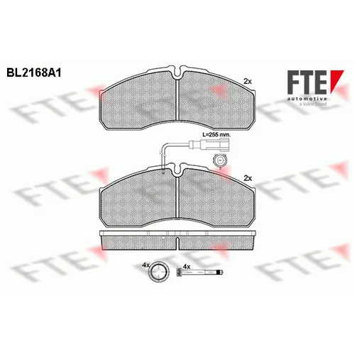 Sada brzdových platničiek kotúčovej brzdy FTE 9500069