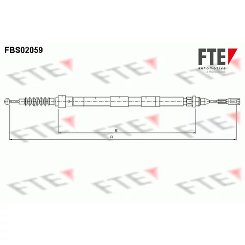 Ťažné lanko parkovacej brzdy FBS02059 /FTE/