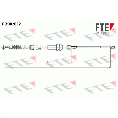 Ťažné lanko parkovacej brzdy FTE FBS02082