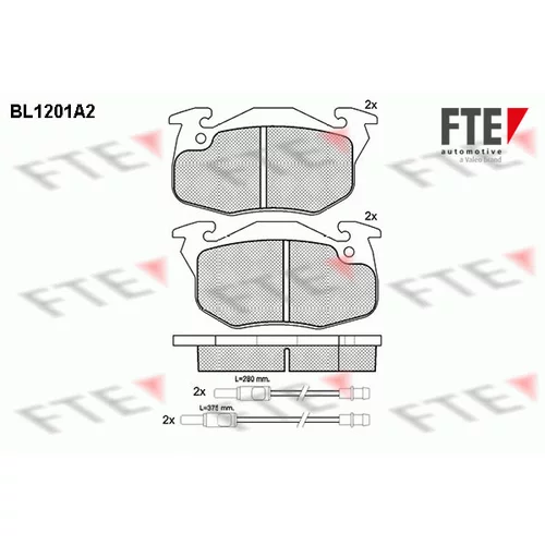 Sada brzdových platničiek kotúčovej brzdy FTE 9010058