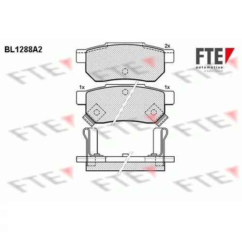 Sada brzdových platničiek kotúčovej brzdy FTE 9010093