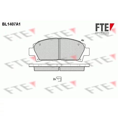 Sada brzdových platničiek kotúčovej brzdy FTE 9010182