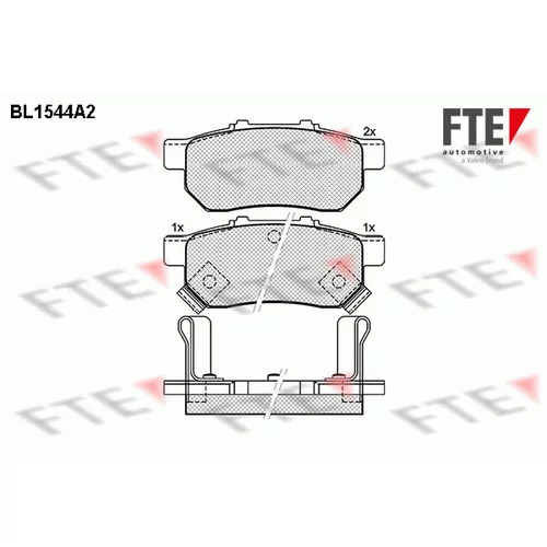 Sada brzdových platničiek kotúčovej brzdy FTE 9010240